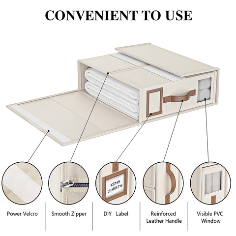 BigPonPon pillowcase and duvet cover storage keeps bedding pairs organized.