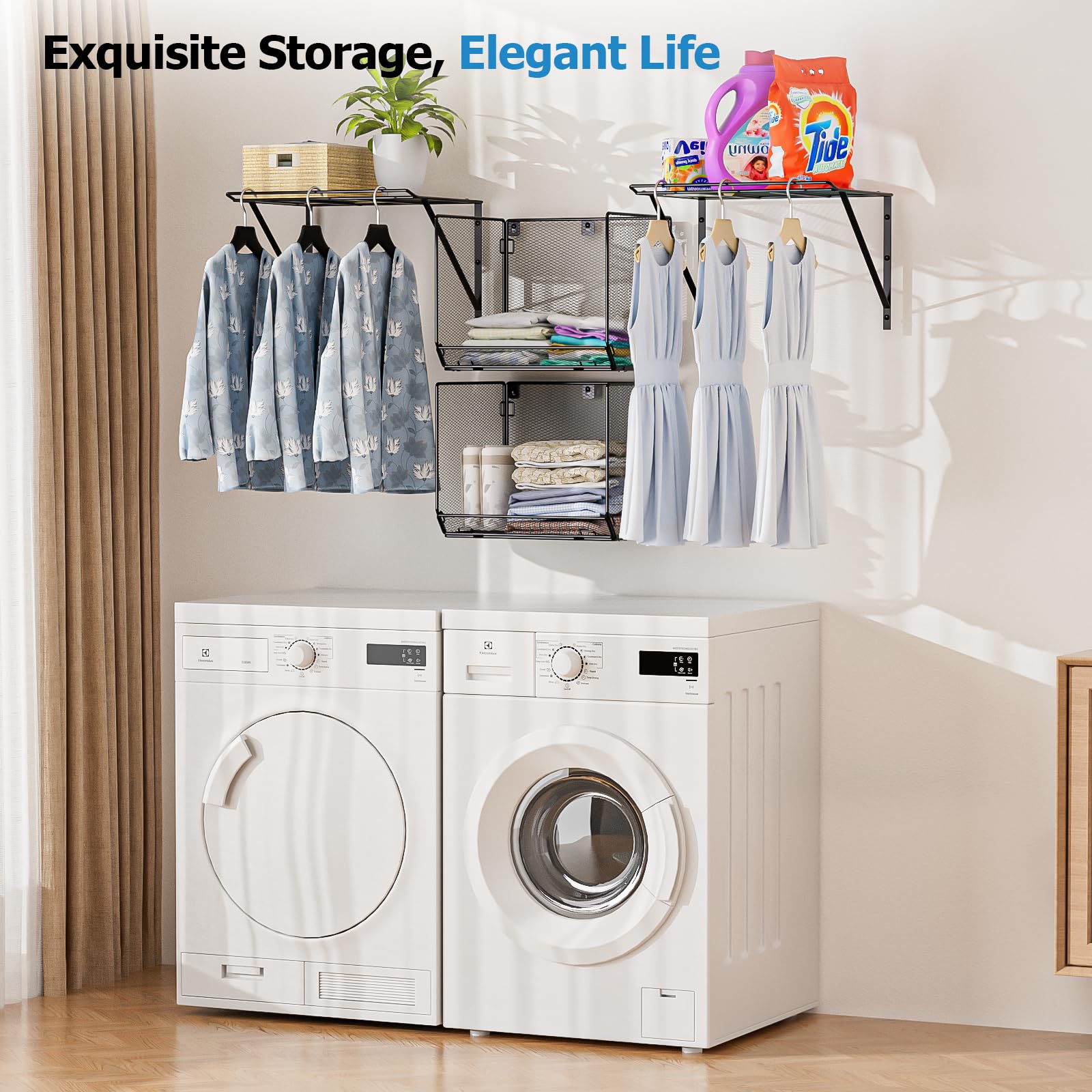 BigPonPon space-saving organization fits tight laundry areas and utility rooms