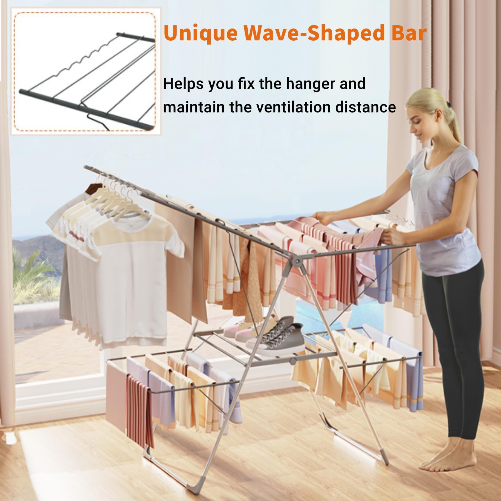 Bigzzia ample load design supports bedding and towels without crowding.