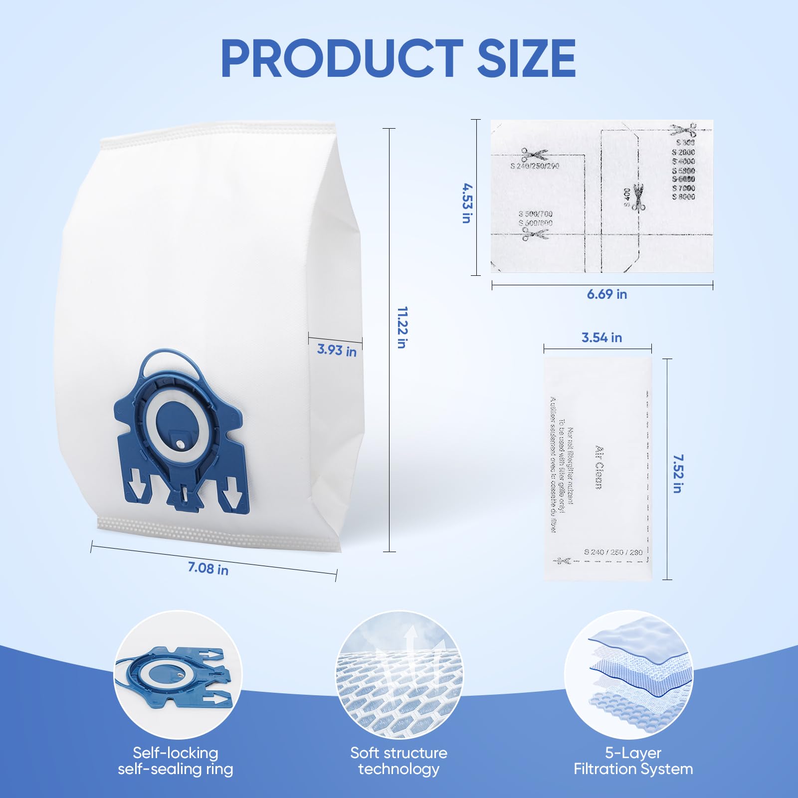 AirClean 3D filtration close-up for BIHARNT GN bags