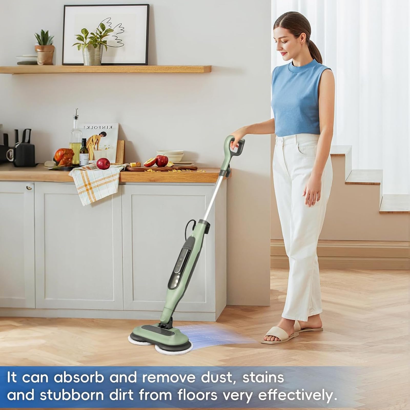 BIHARNT Dirt Grip pad for Shark S7020 helps remove dirt from tile.
