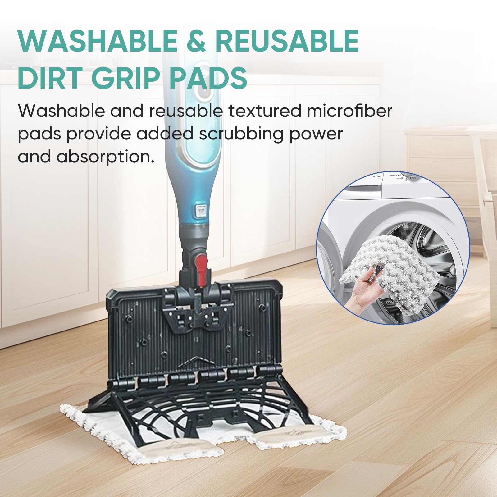 BIHARNT microfiber pads deliver fast drying after steam cleaning