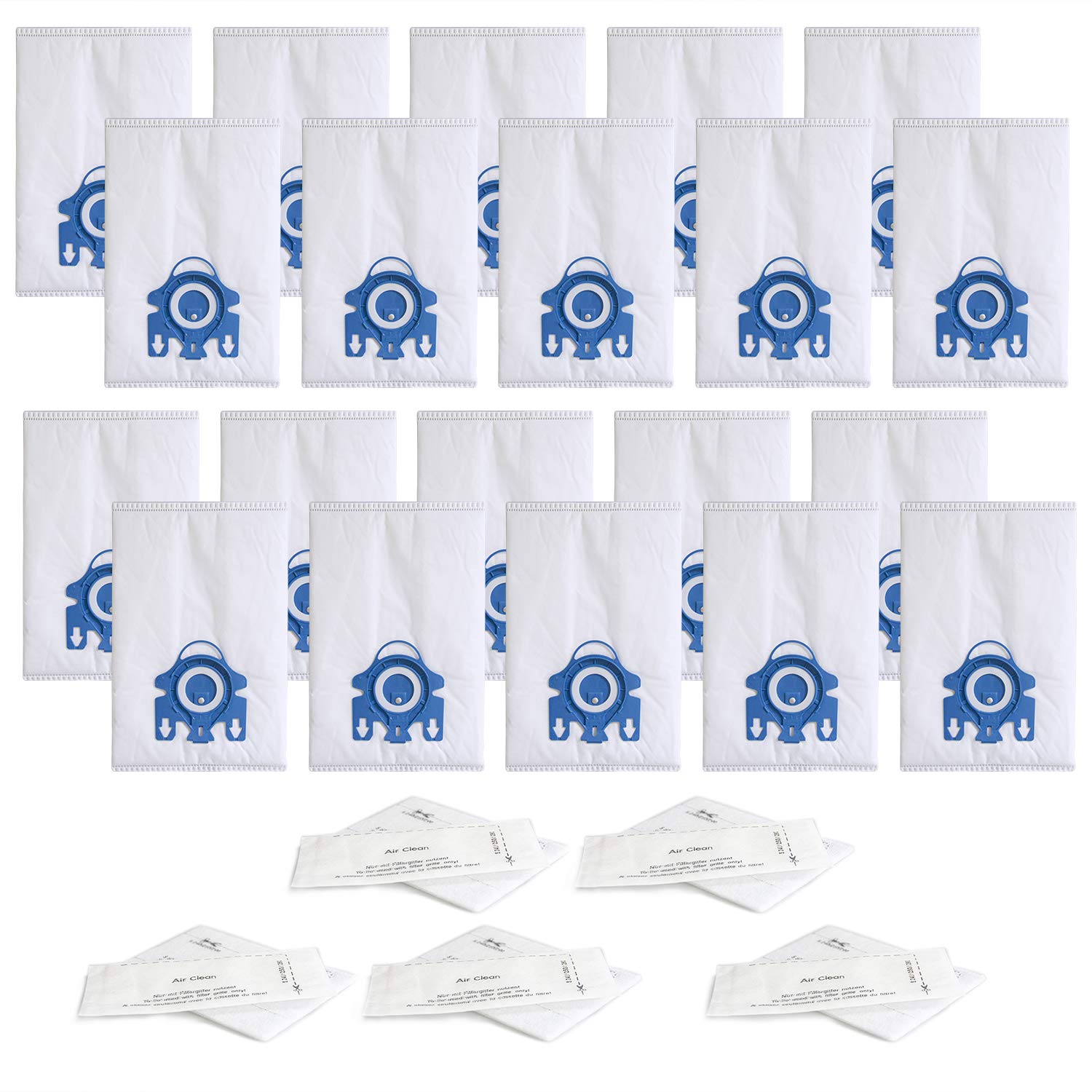 BIHARNT GN bags packaging showing 20 bags and 5 filters for easy replacement
