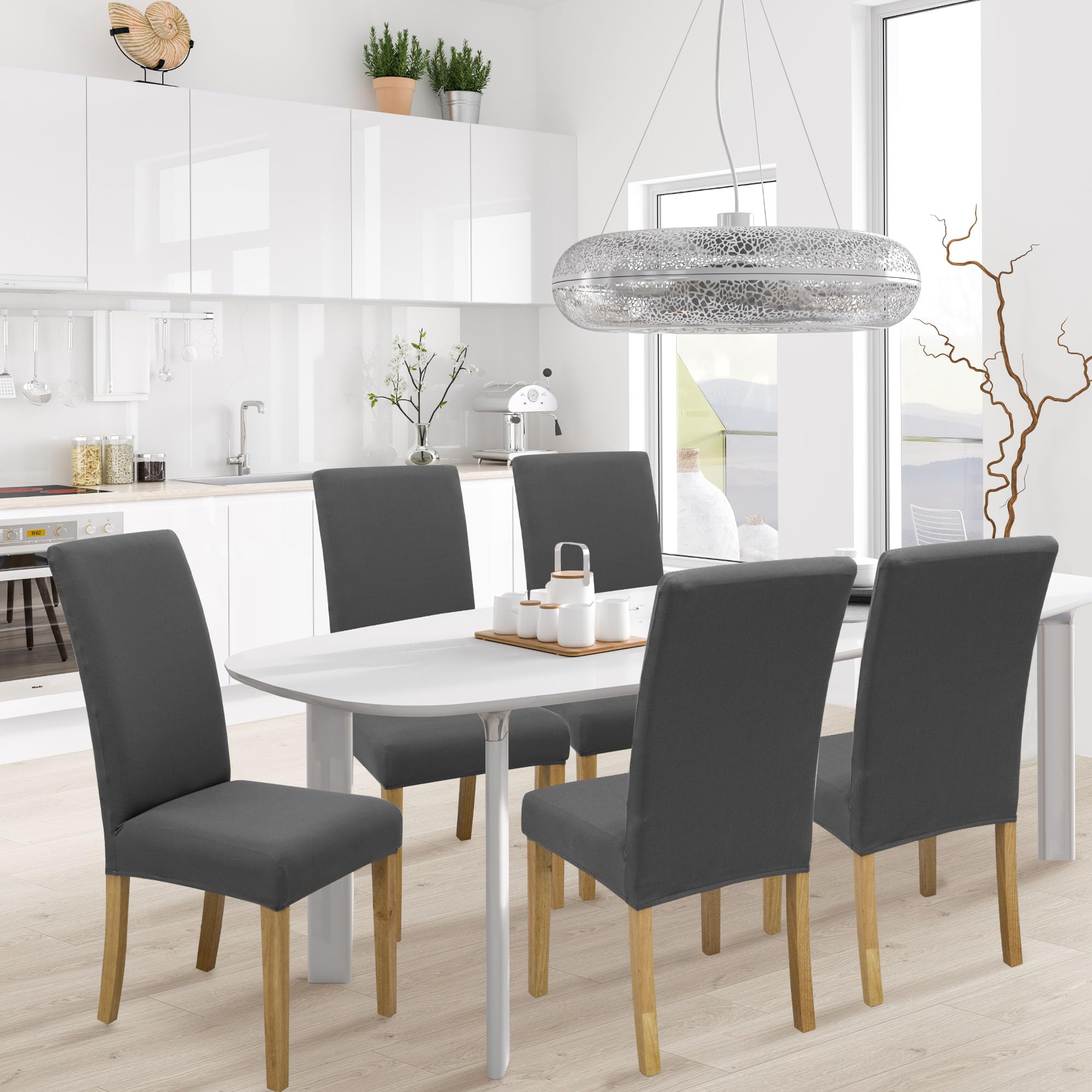BIETYONE parsons slipcover with elastic band for secure fit