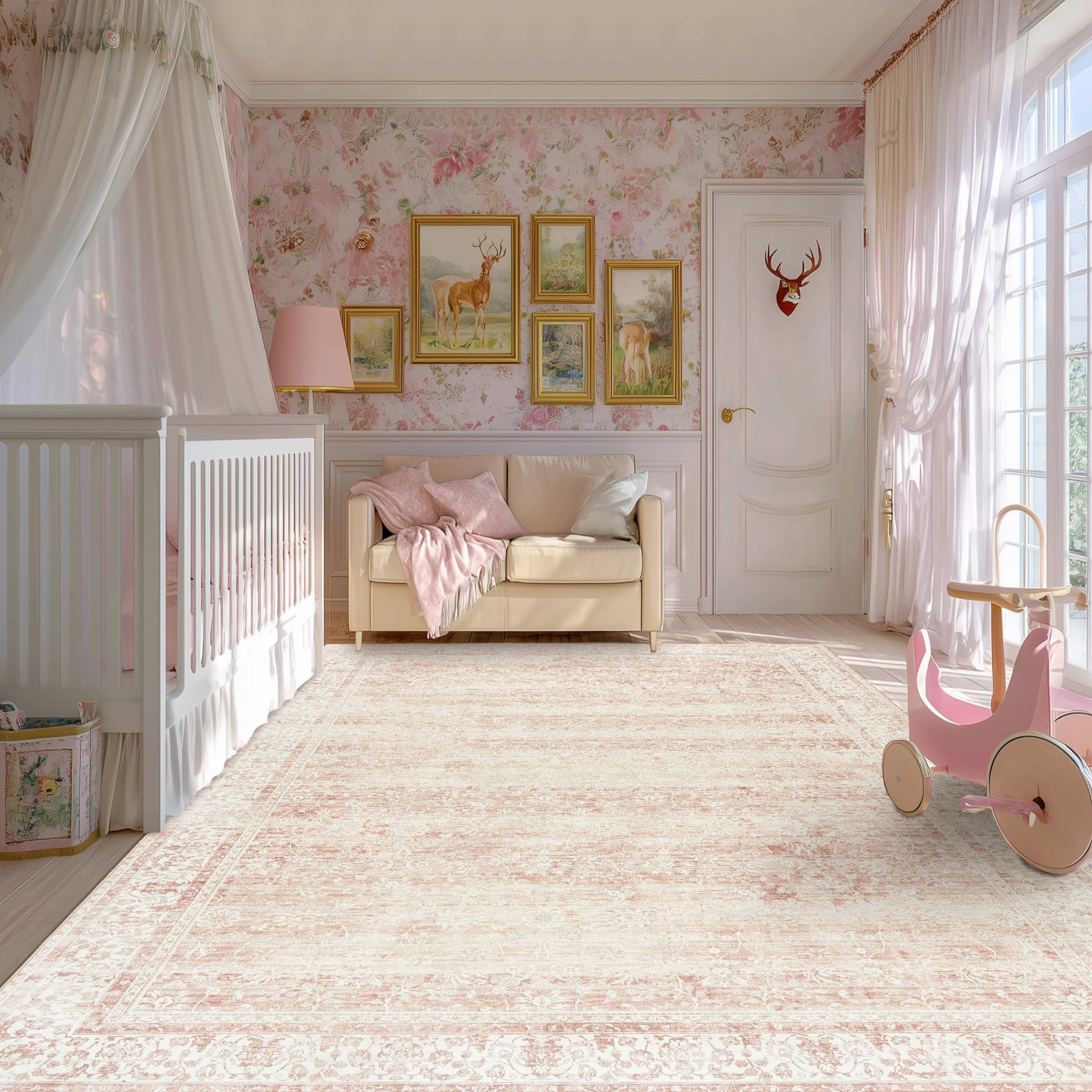 BILEEHOME pink floral boho design adds subtle style to spaces.