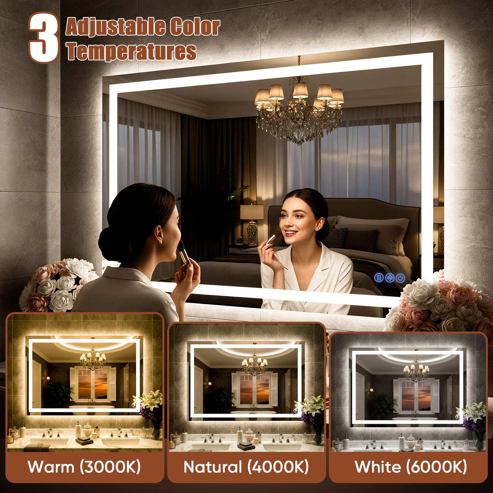 Bimno tempered glass mirror offers shatter-proof safety and lasting clarity.