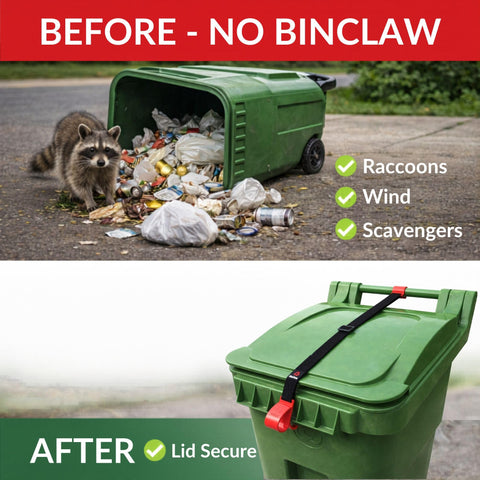 BinClaw raccoon-proof trash can keeps pests at bay.