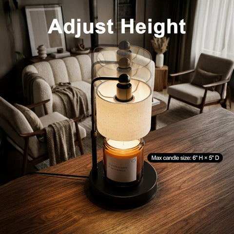 Bingyouth Candle Warmer Lamp demonstrates dimmable brightness for customizable melt.