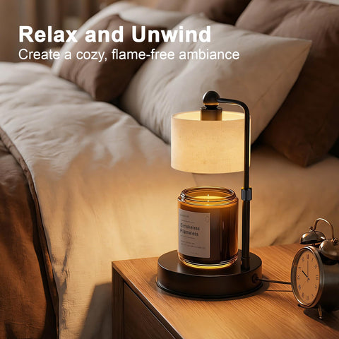 Bingyouth Candle Warmer Lamp height adjustment fits tall jar candles.
