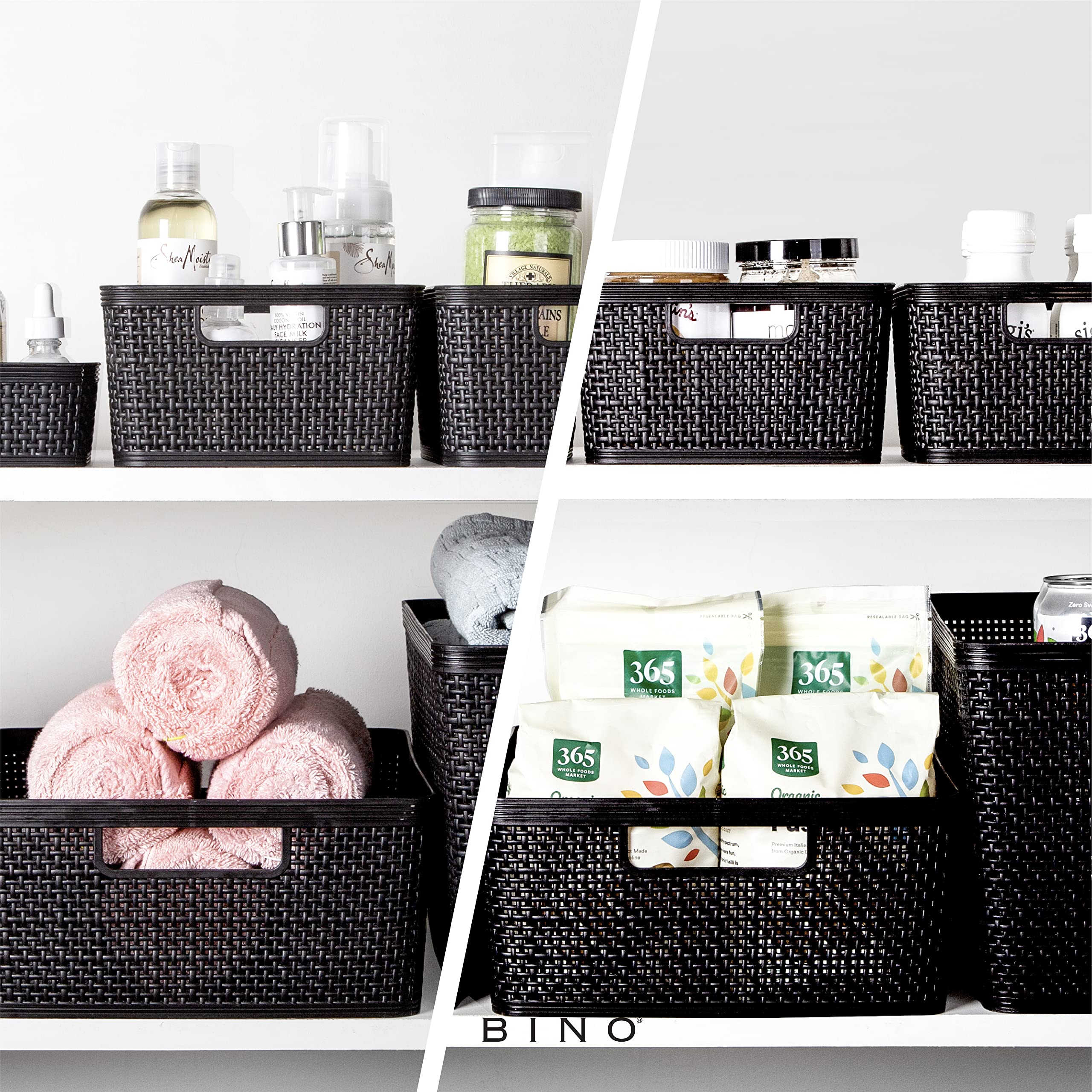 BINO black kitchen storage basket for toys and tools