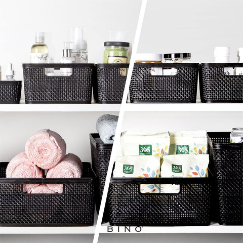 BINO black kitchen storage basket for toys and tools