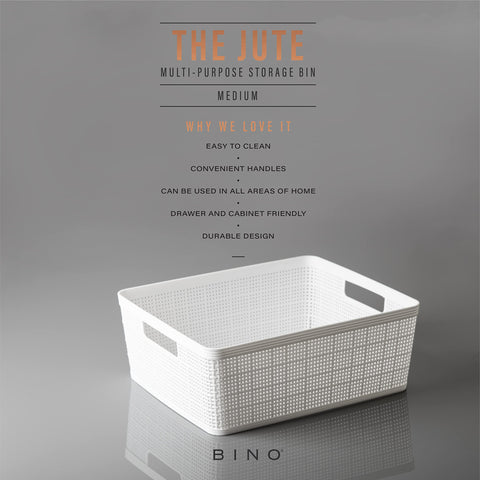 BINO basket with integrated handle easy transport between shelves