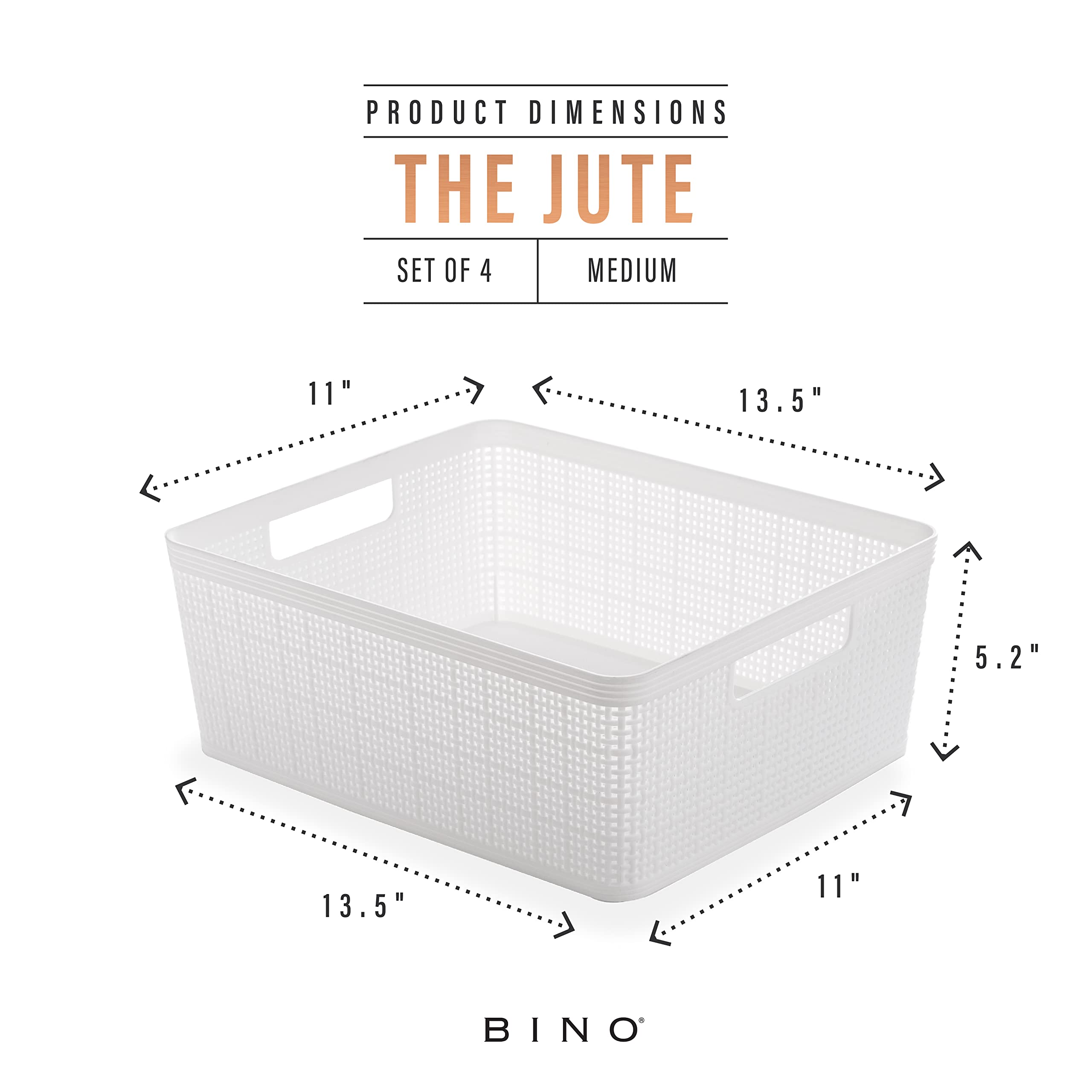 Stacked BINO baskets in closet maximize vertical space