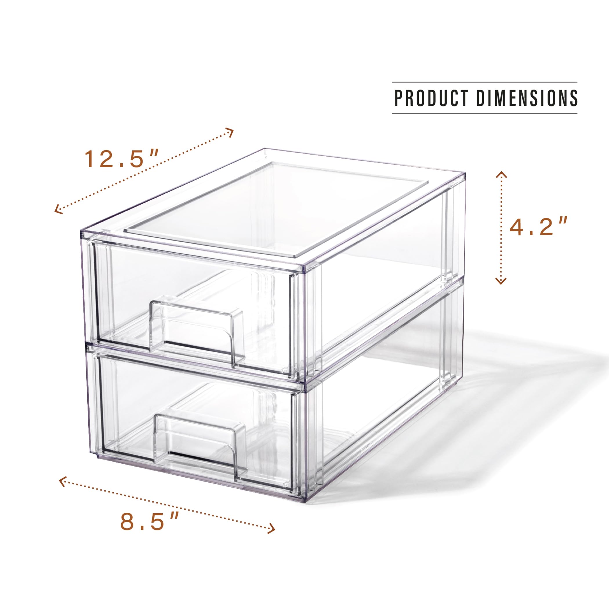 BINO clear stackable drawer in fridge for quick access and organization