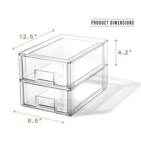 BINO clear stackable drawer in fridge for quick access and organization