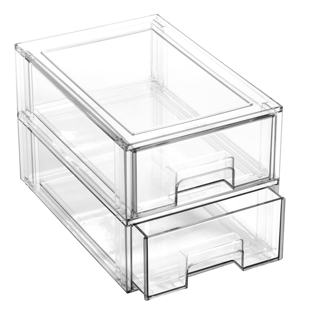 BINO clear stackable drawer for pantry helps you see contents at a glance