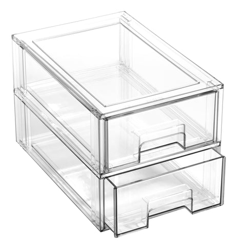 BINO clear stackable drawer for pantry helps you see contents at a glance