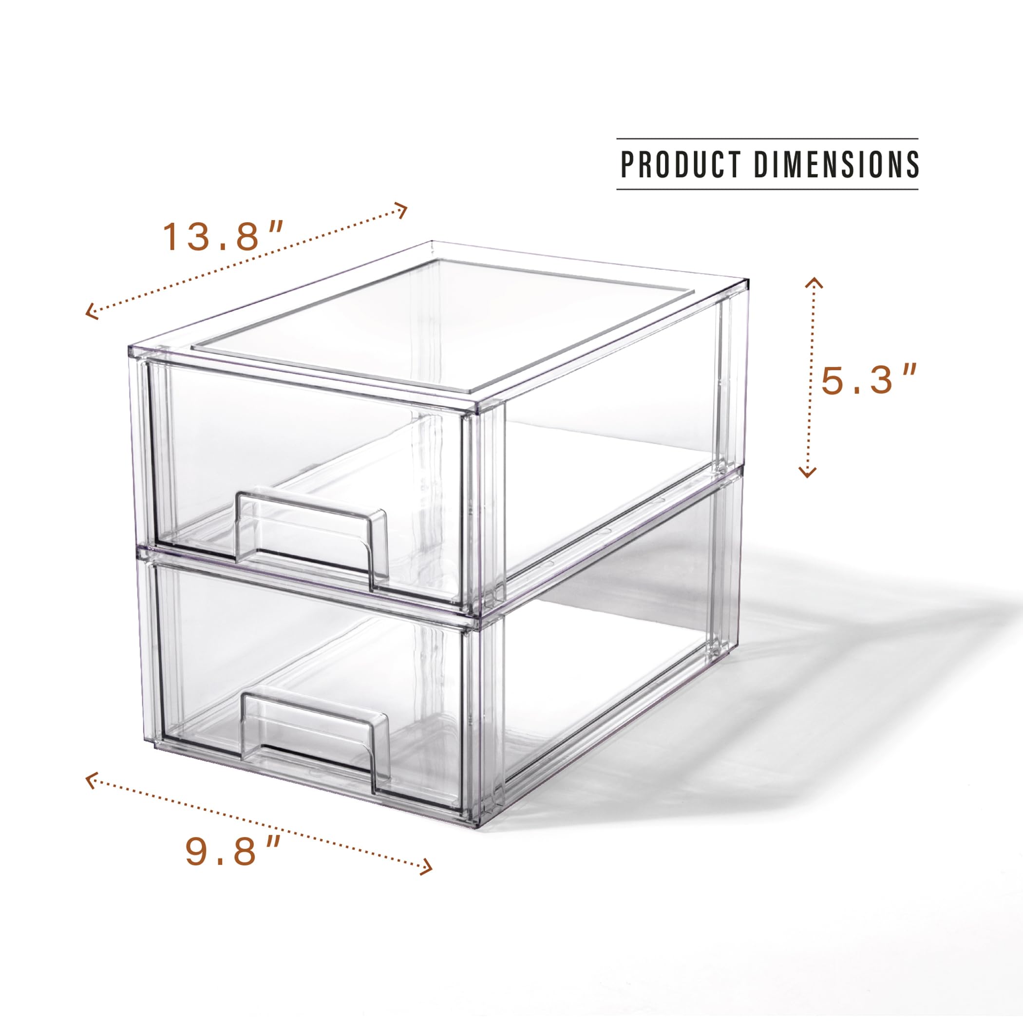BINO large clear drawer in fridge, easy access and organization.