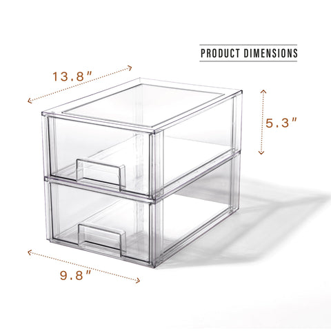 BINO large clear drawer in fridge, easy access and organization.