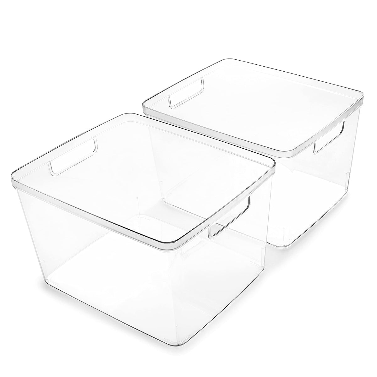 BINO The Lucid Collection large bin front view for easy pantry organization.