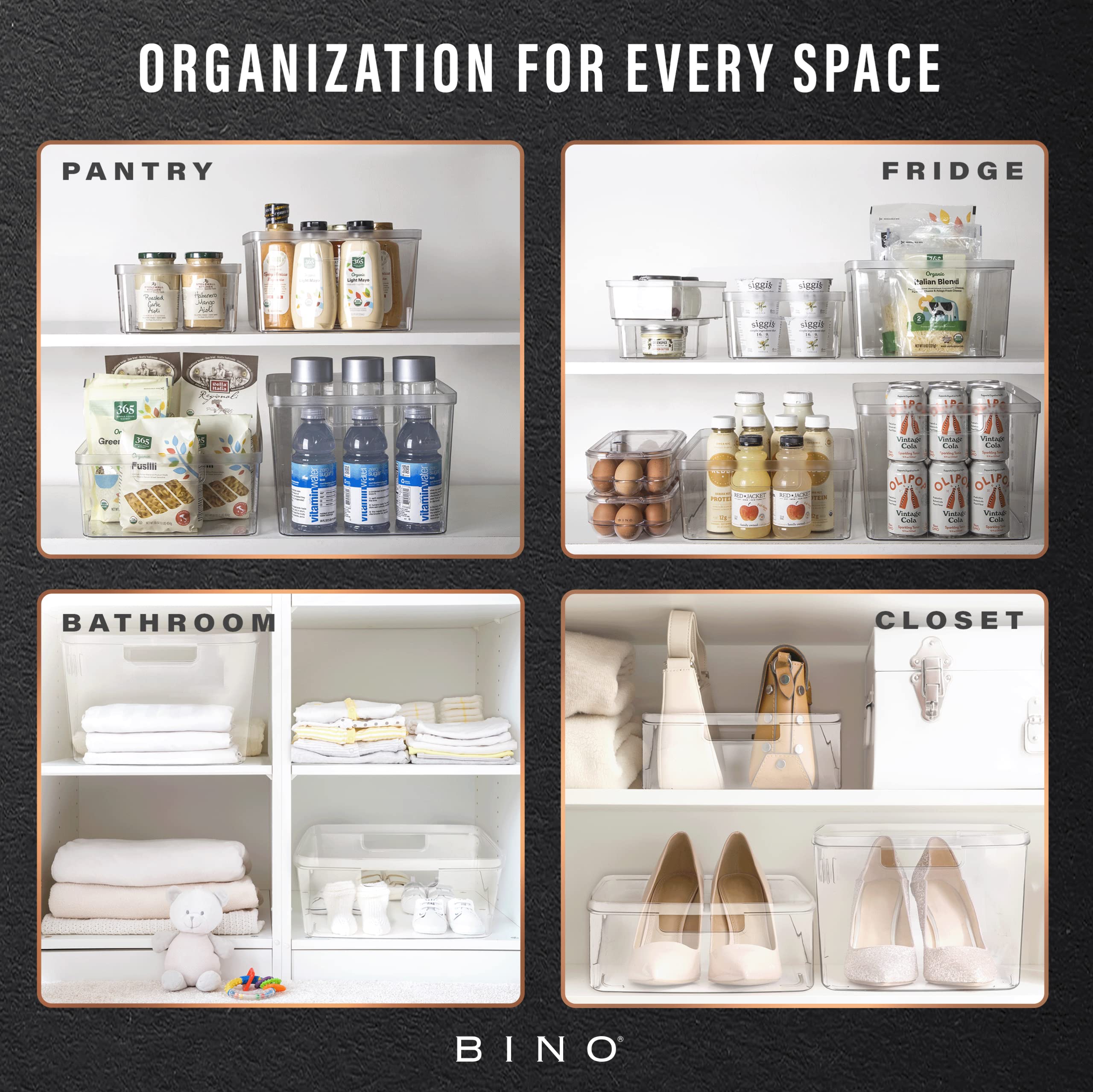BINO The Lucid Collection shatterproof BPA-free material for everyday use.