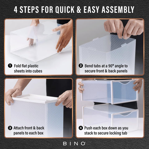 BINO portable stackable shoe box set for travel.