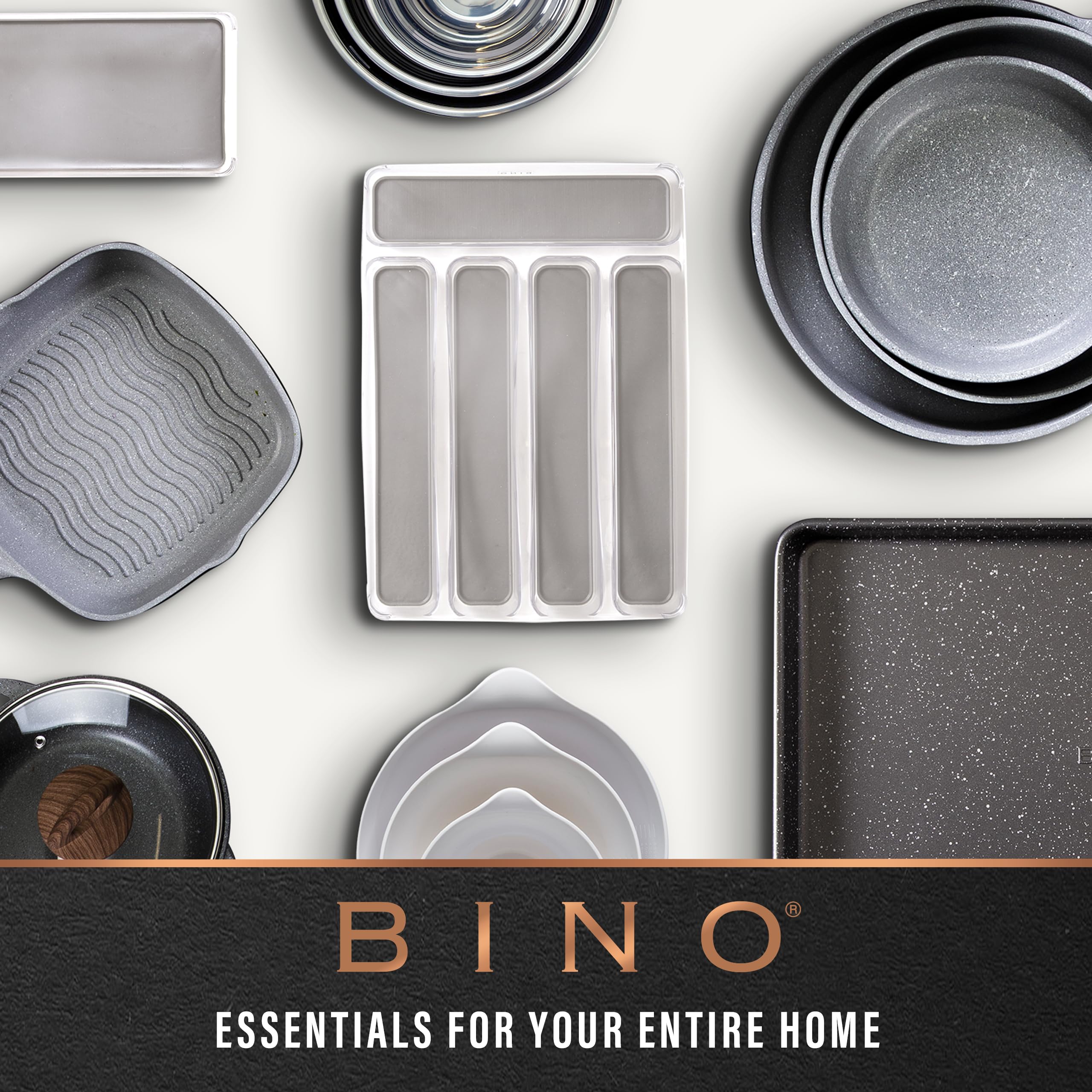BINO stackable baskets in classic colors complement any decor