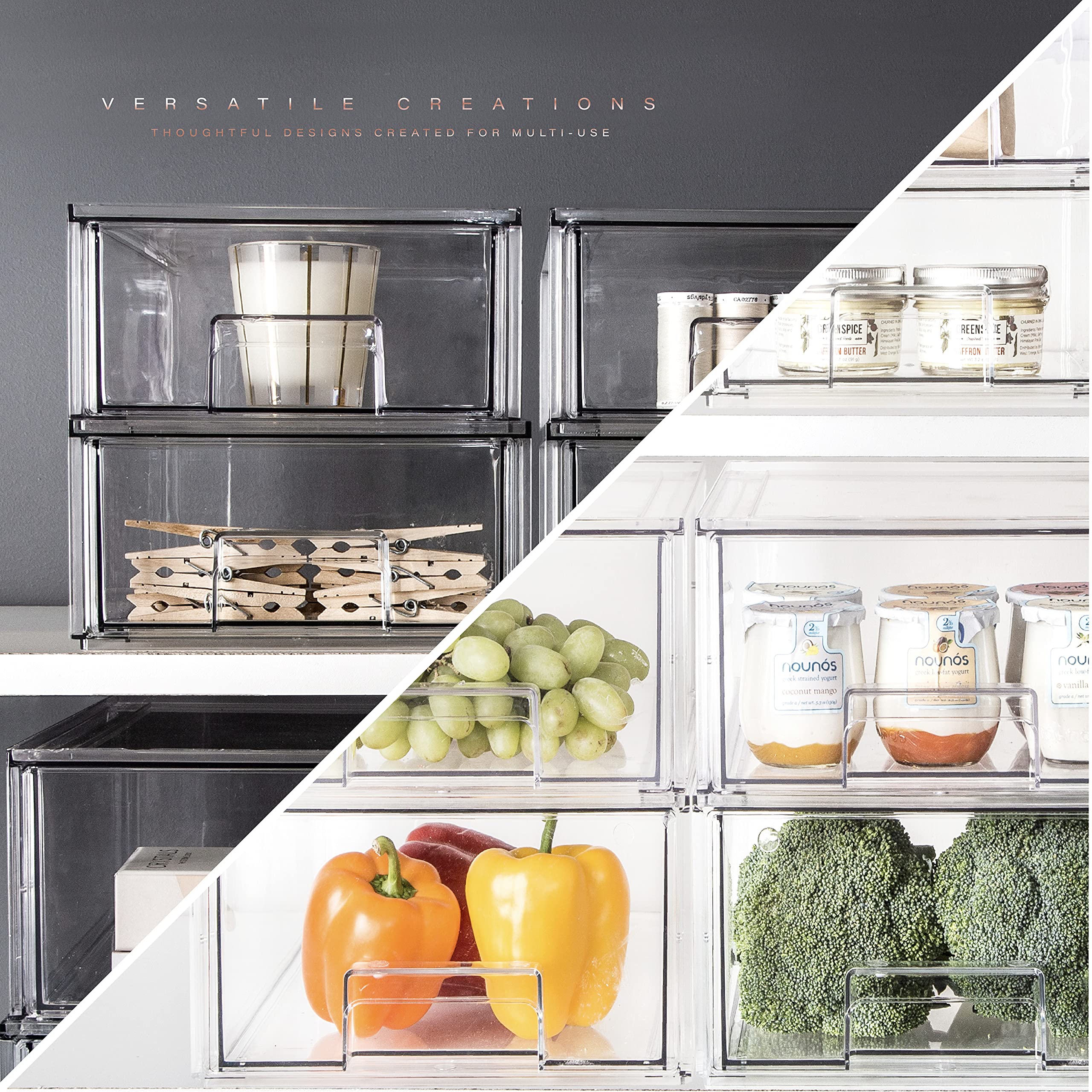 BINO BPA-free plastic drawers are durable and easy to wipe clean