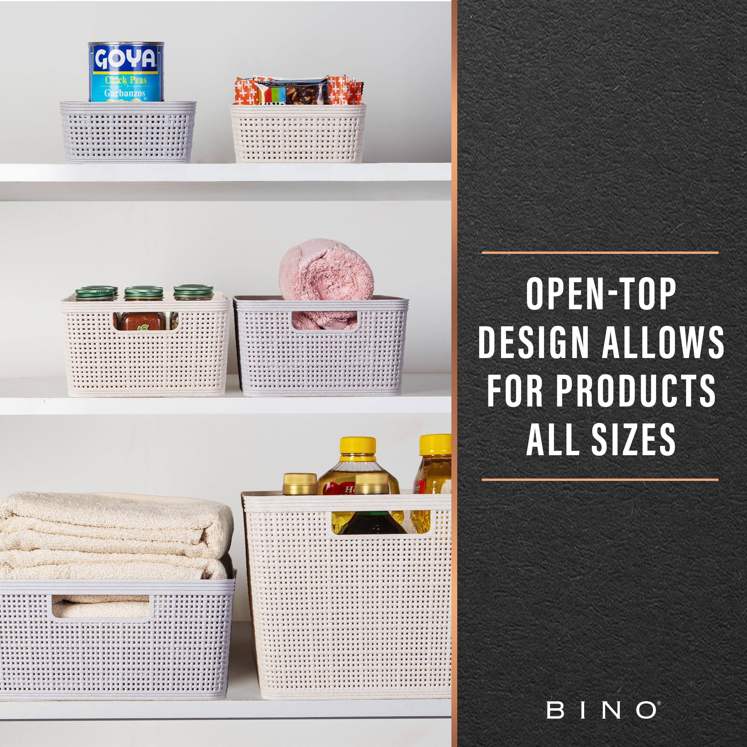 BINO woven plastic basket toy-organization helps quick cleanup after playtime