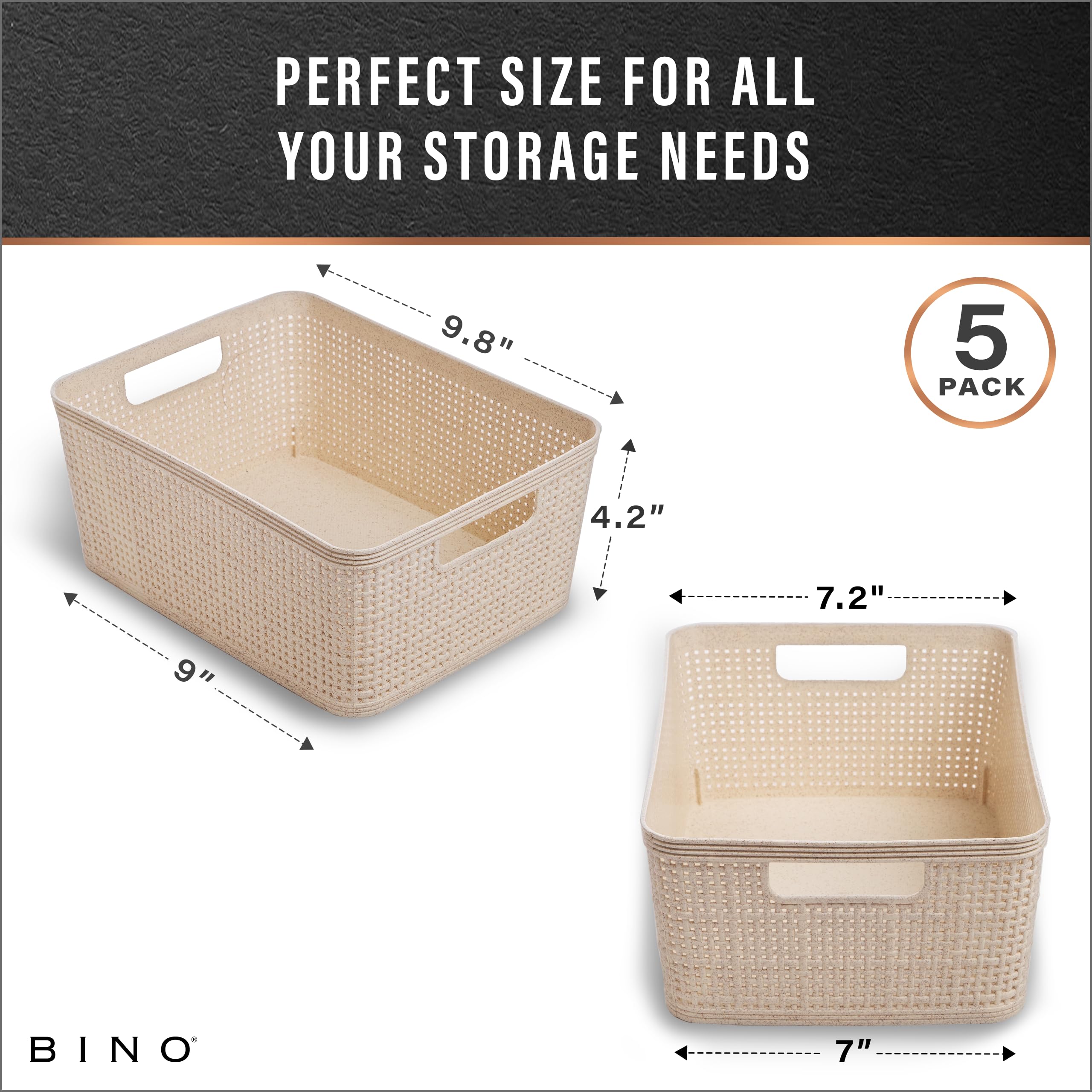 BINO pantry organizer basket enhances shelf visibility and access