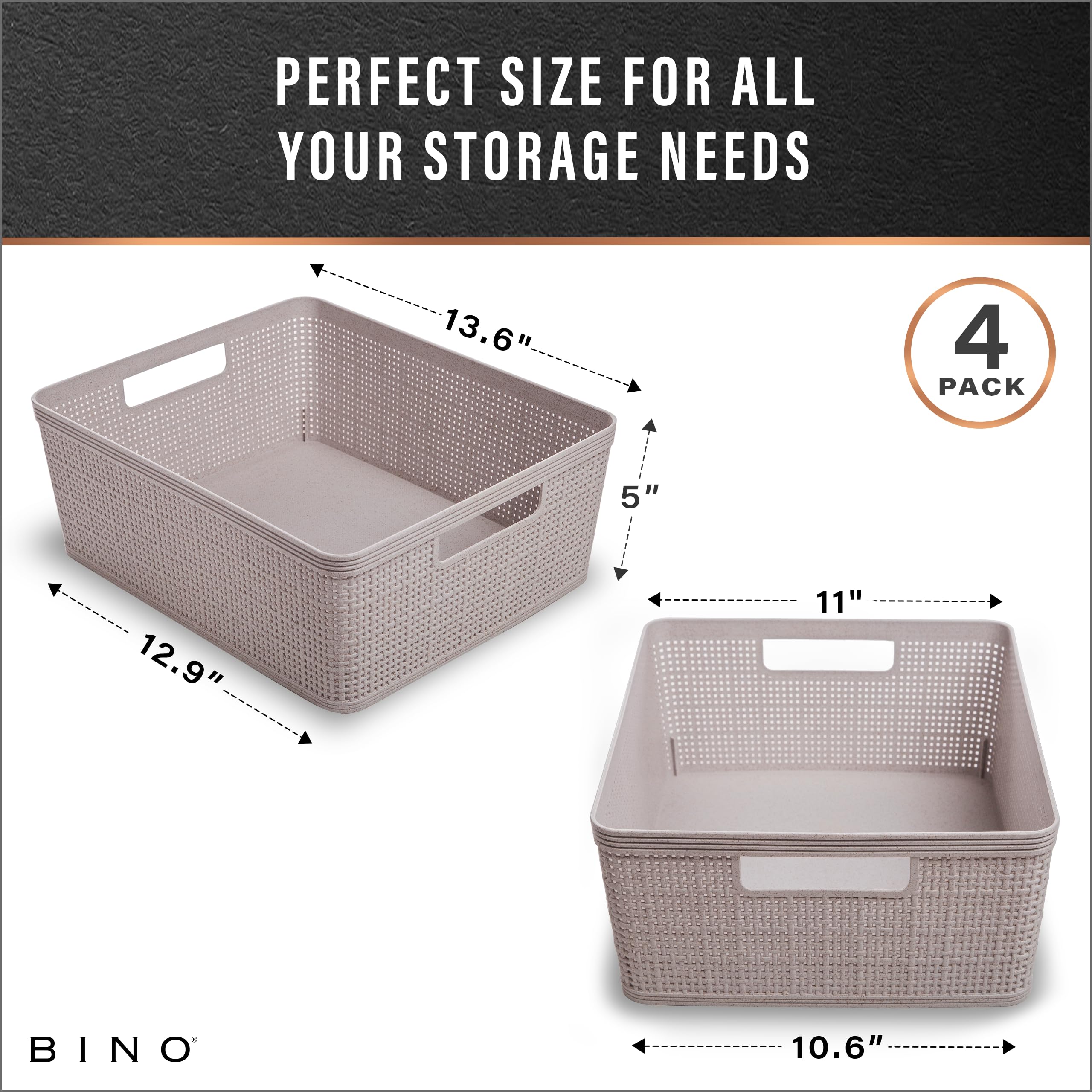 BINO under-sink setup showing compact organization with baskets.