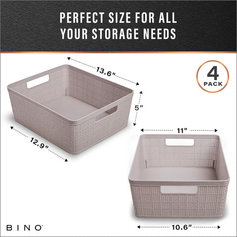 BINO under-sink setup showing compact organization with baskets.