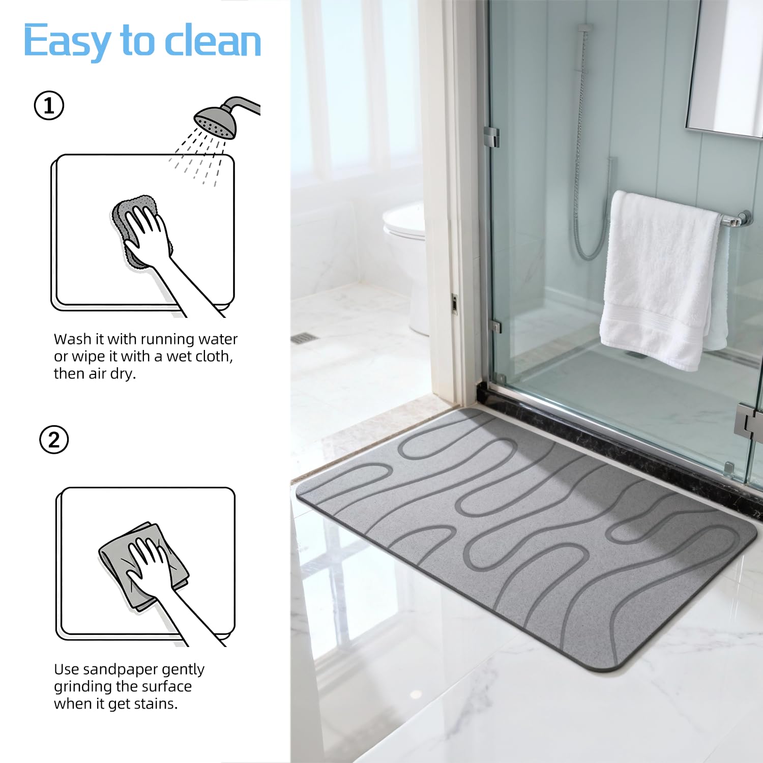 BIOIWGY mat works as a pet bowl stand to minimize spills.