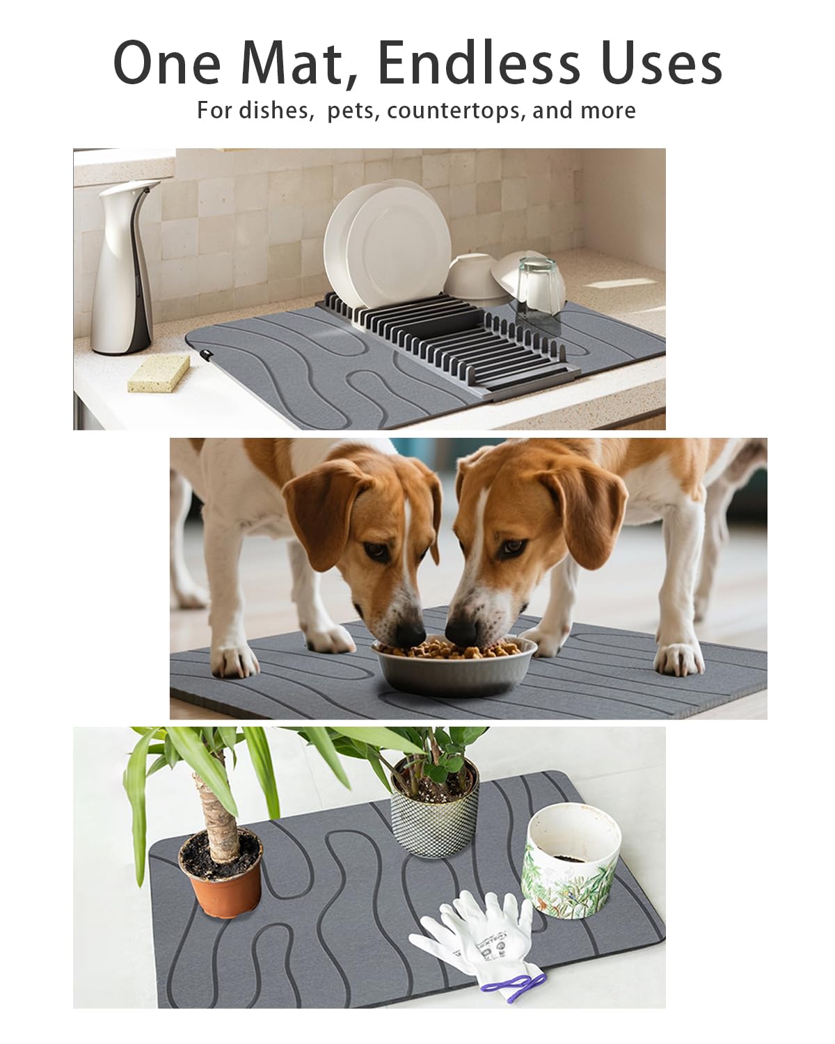 BIOIWGY mat serves as a stable plant pot foundation on damp surfaces.