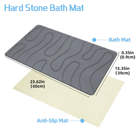 BIOIWGY mat with rubber base to prevent slipping on wet floors.