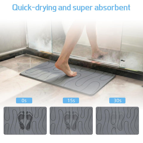 BIOIWGY bath mat textured surface for secure footing after the shower.