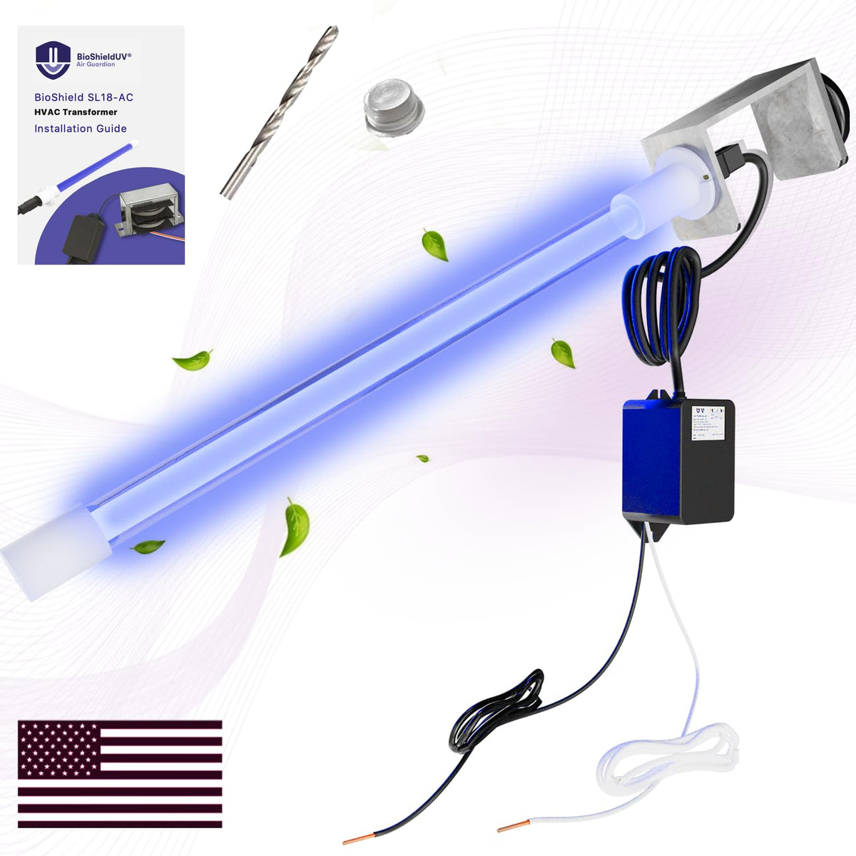 Mammoth BioShieldUV 18W duct magnetic mount for seamless HVAC integration.