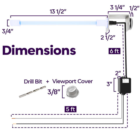 Mammoth BioShieldUV 18W screws for installation compatibility.