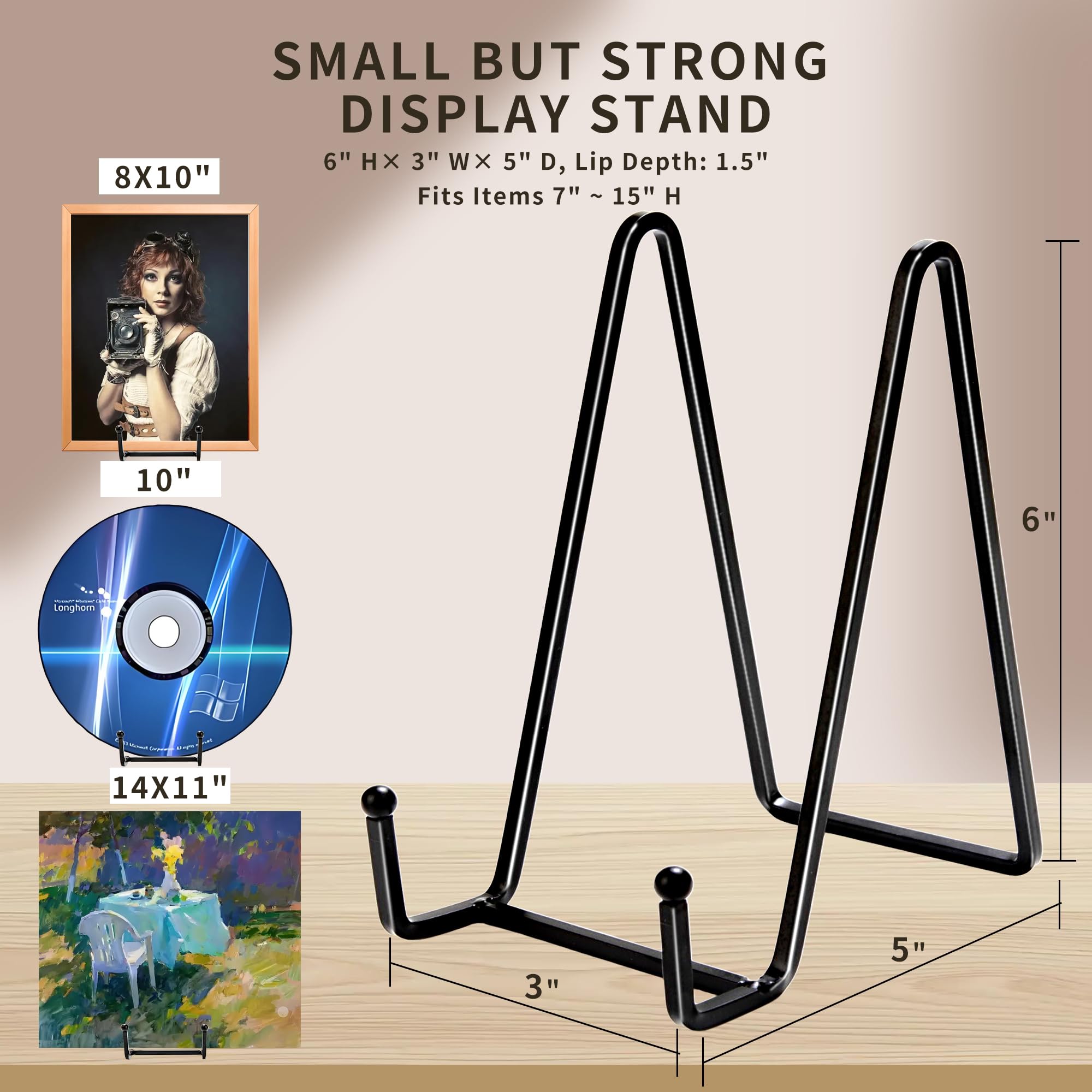 Birity plate stand triangle design highlights stability and sleek style on display