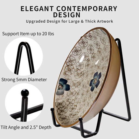 Birity plate display stand holds photos and plaques for organized presentation.