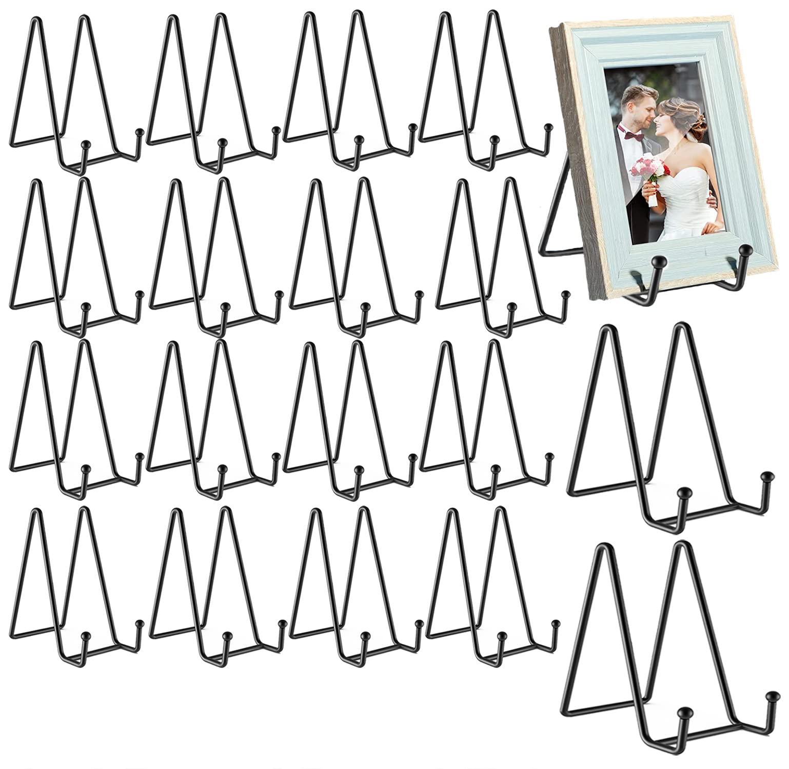 Birity plate stands 18-pack in 4-5in size keeps dinnerware neatly displayed.