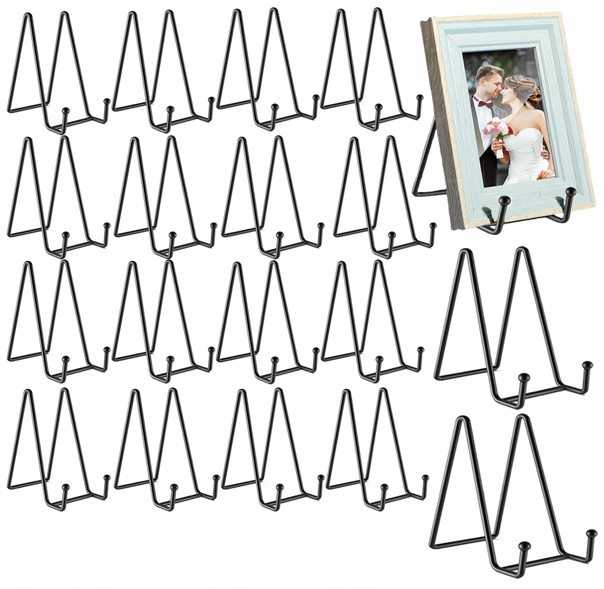 Birity plate stands 18-pack in 4-5in size keeps dinnerware neatly displayed.