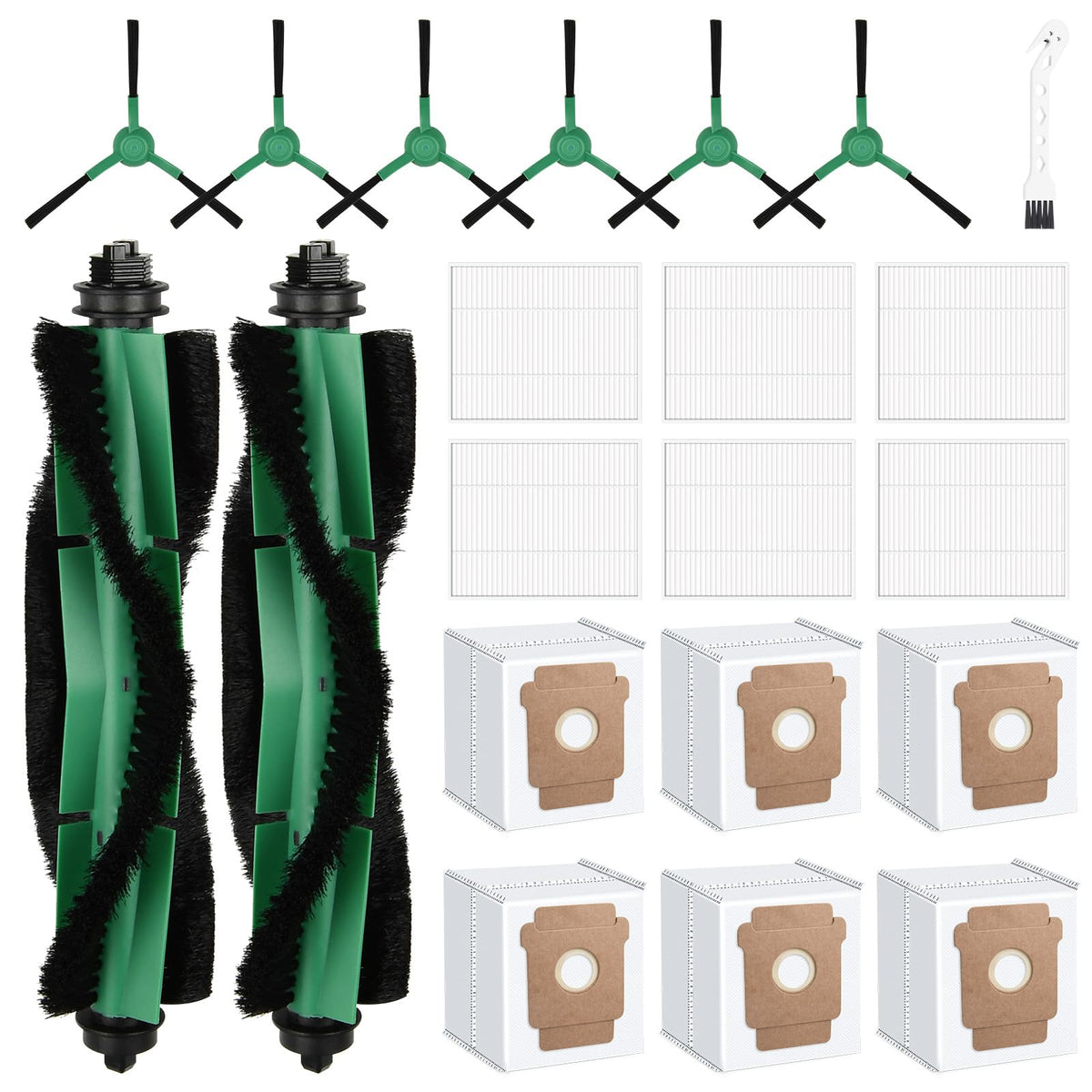 Bisenkud Roomba Q052 roller brushes for thorough deep cleaning