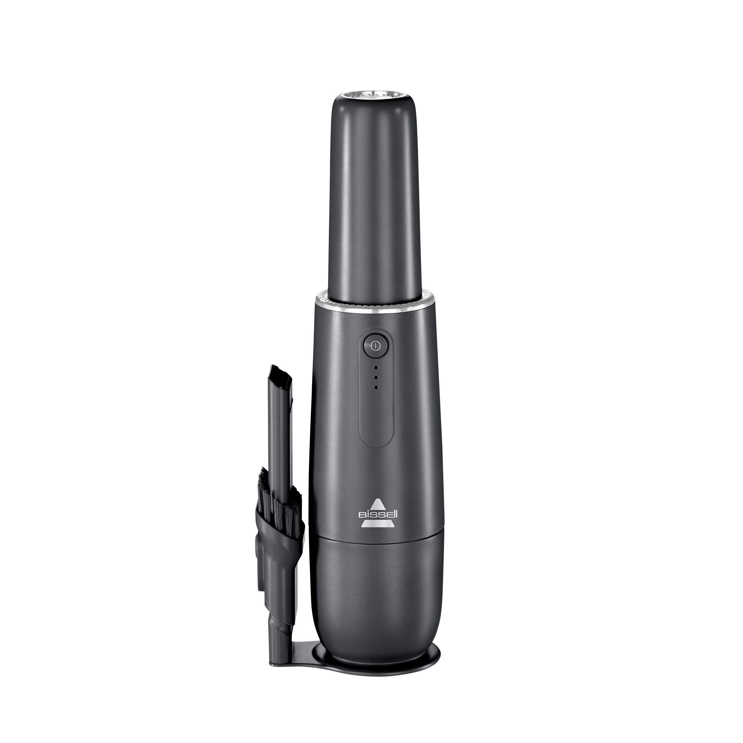 Bissell AeroSlim handheld vacuum in cordless mode for quick car cleanups.