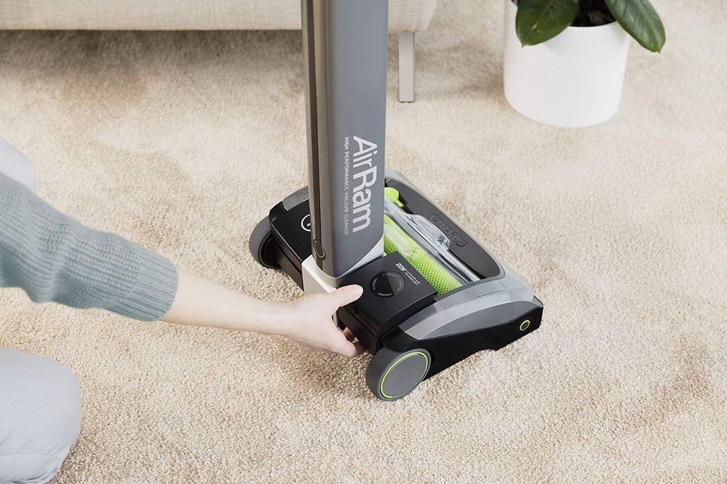 Bissell Air Ram cordless vacuum compact storage for small spaces.