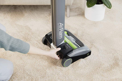 Bissell Air Ram cordless vacuum compact storage for small spaces.