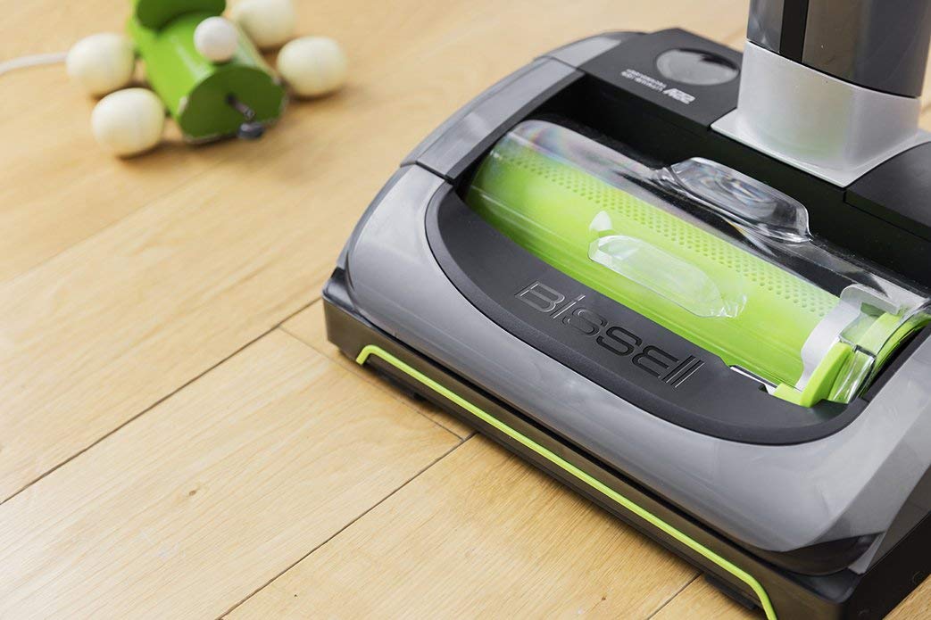 Bissell Air Ram cordless vacuum showing swivel steering for easy maneuvering.