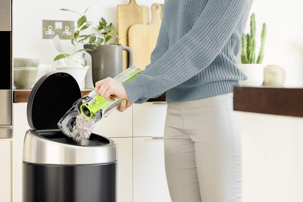 Bissell Air Ram cordless vacuum is ultra-lightweight for effortless lifting.