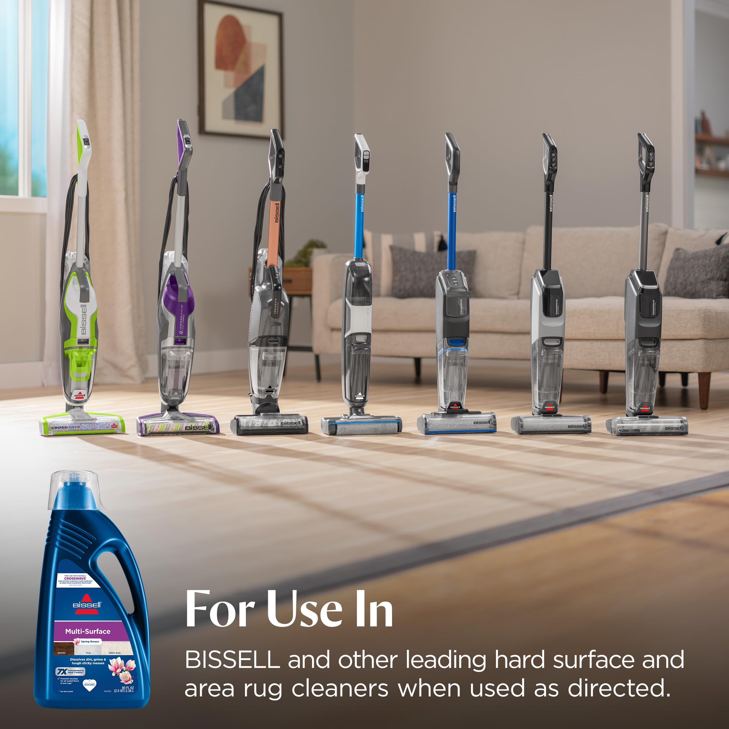Bissell area rug refresh with spring breeze scent in action.