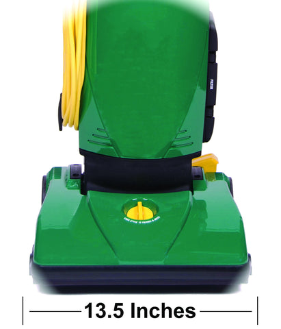 Bissell BigGreen PowerForce attachments stored at back for quick tool access during cleaning.